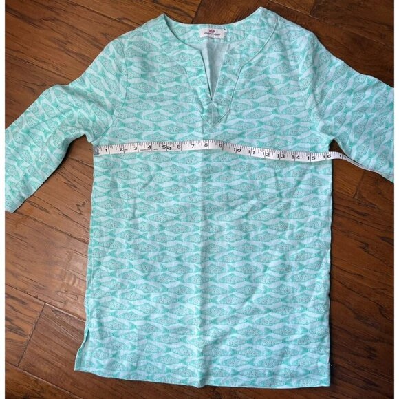 Vineyard Vines 100% Linen Fish Tunic - Girls Size 8 - Picture 1 of 5